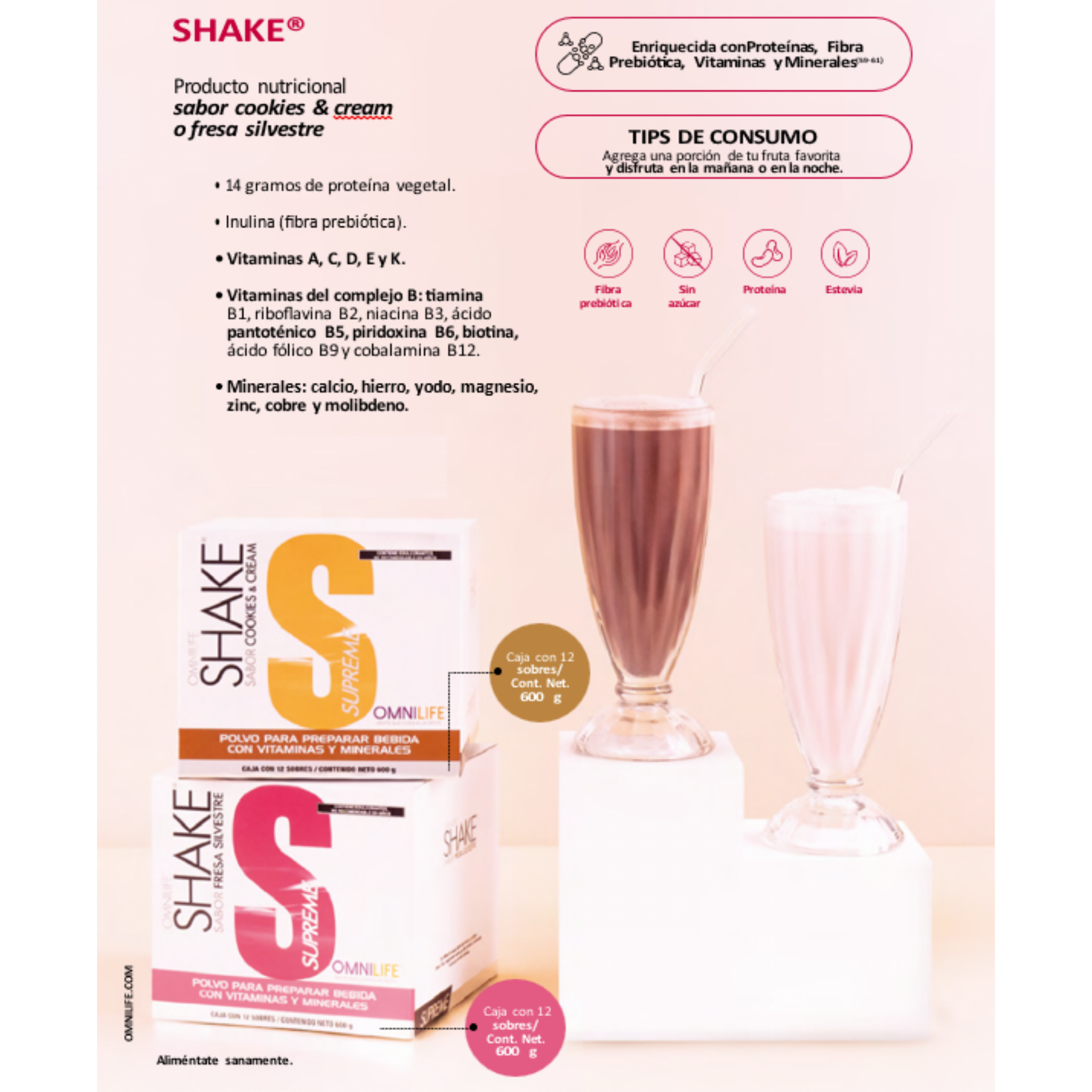 SHAKE SUPREME Cookies & Cream: Nutrición completa con sabor irresistible