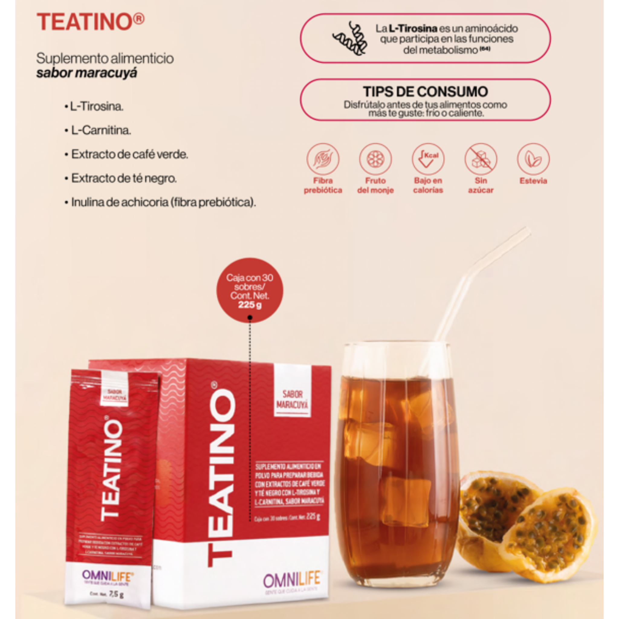THERMOGEN TEA SUPREME Maracuyá: Activa tu metabolismo, quema más y siente la energía