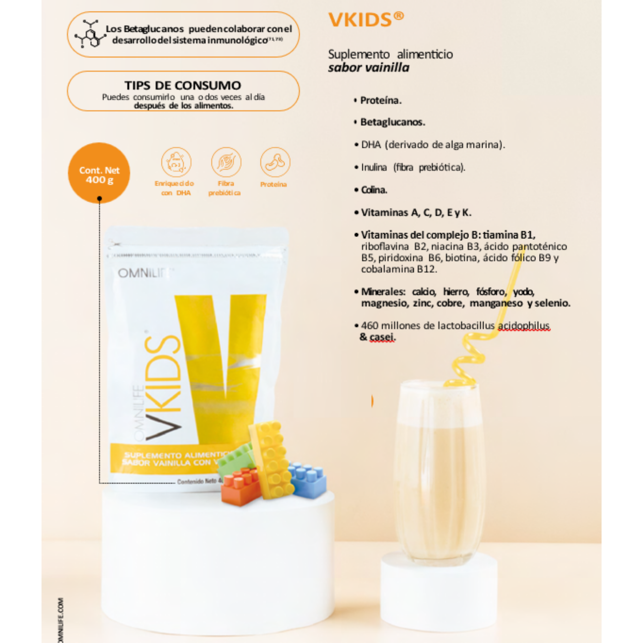 VKIDS Vanilla Flavor, Smart Nutrition for your kids, from the first sip! 