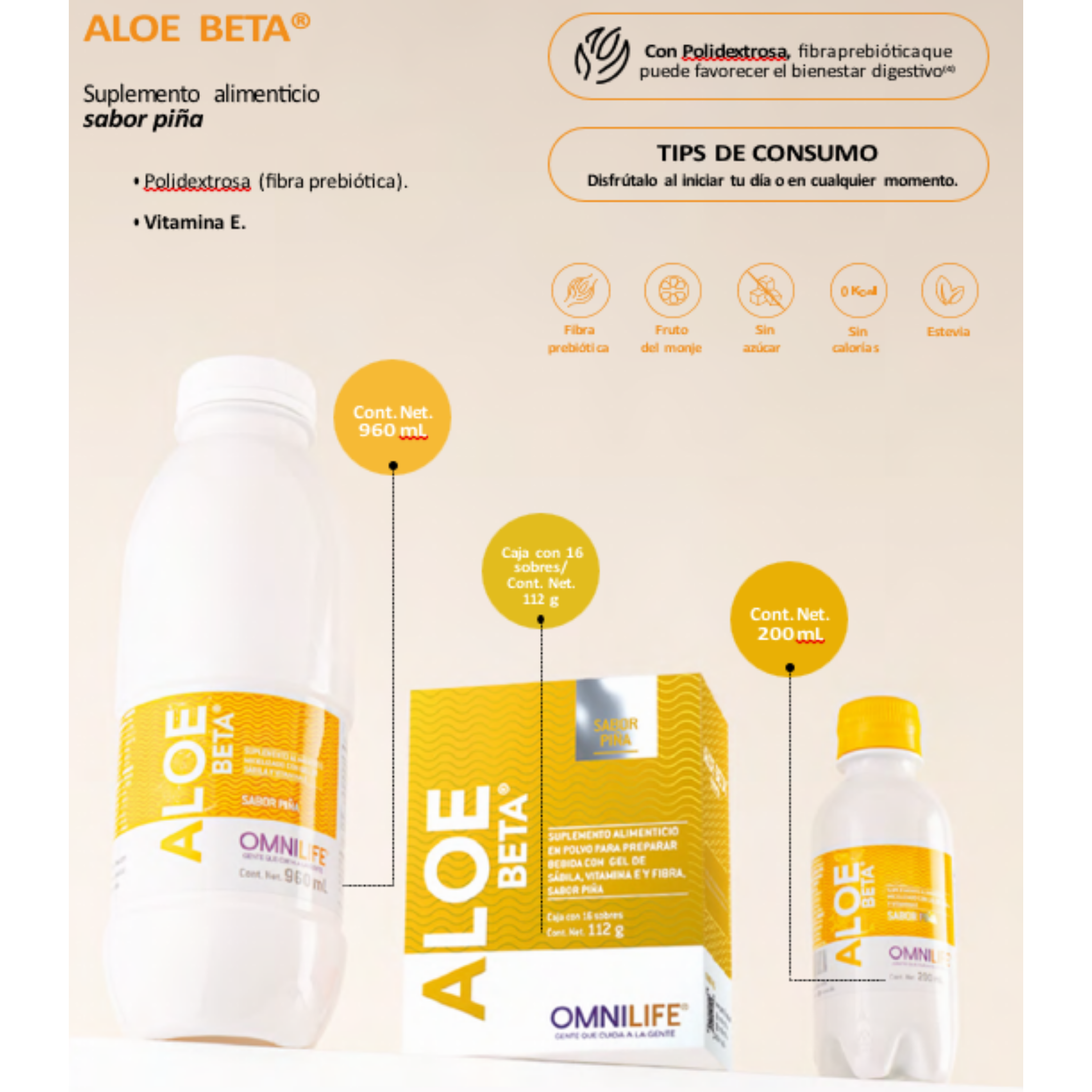 ALOE BETA Piña – TU SISTEMA DIGESTIVO TE LO VA A AGRADECER (960ml)