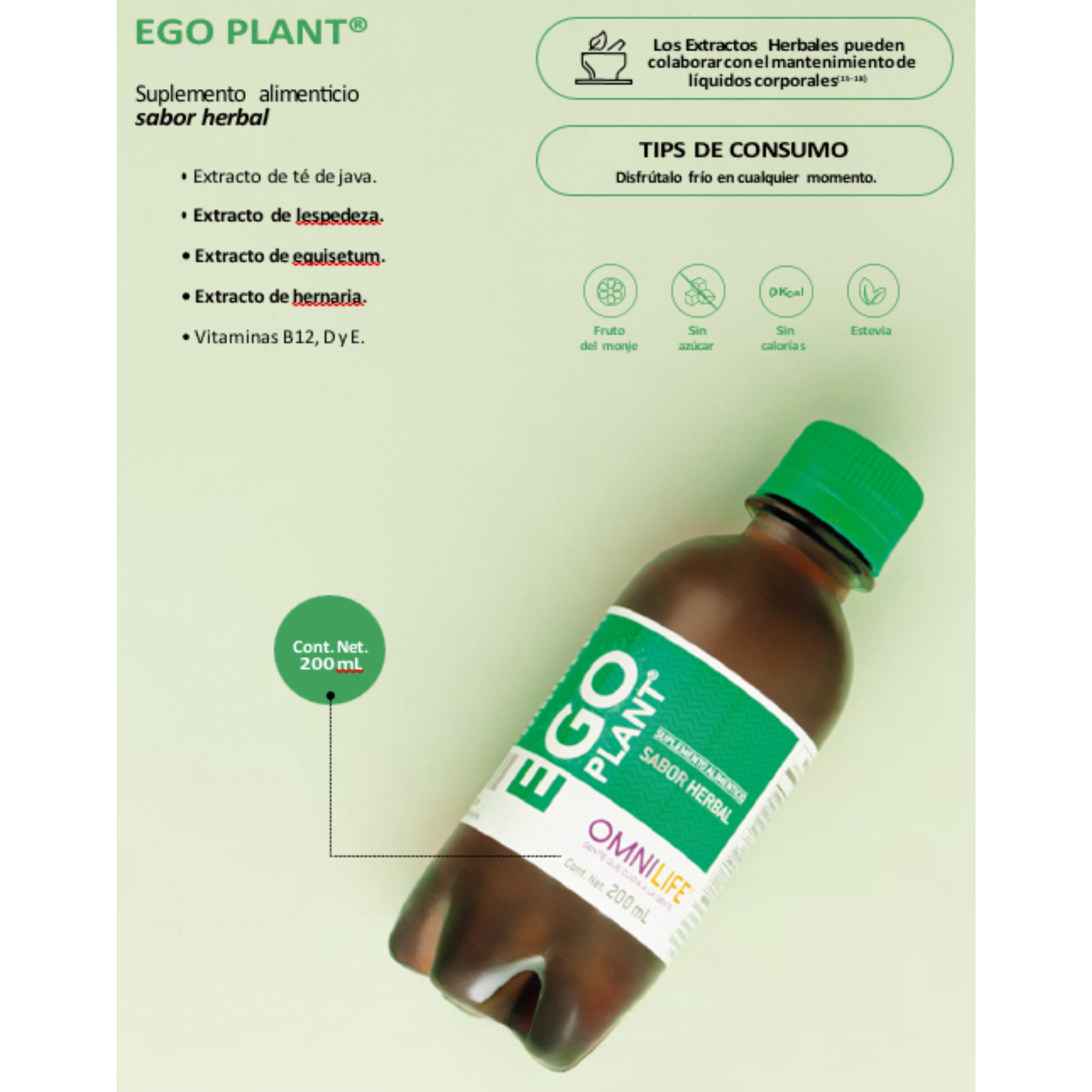 EGO PLANT: La bebida herbal que refresca y desintoxica tu cuerpo (200ml)